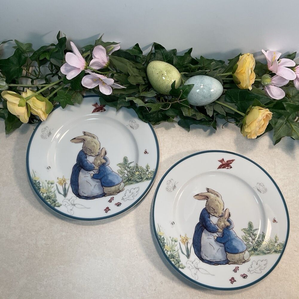 Peter Rabbit Salad Plates Spring Garden The World Of Beatrix Potter New Set Of 2